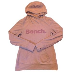 Bench Women's Light Pink Fleece Hoodie with thumbholes
